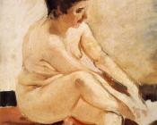 华金索罗利亚巴斯蒂达 - Seated Nude